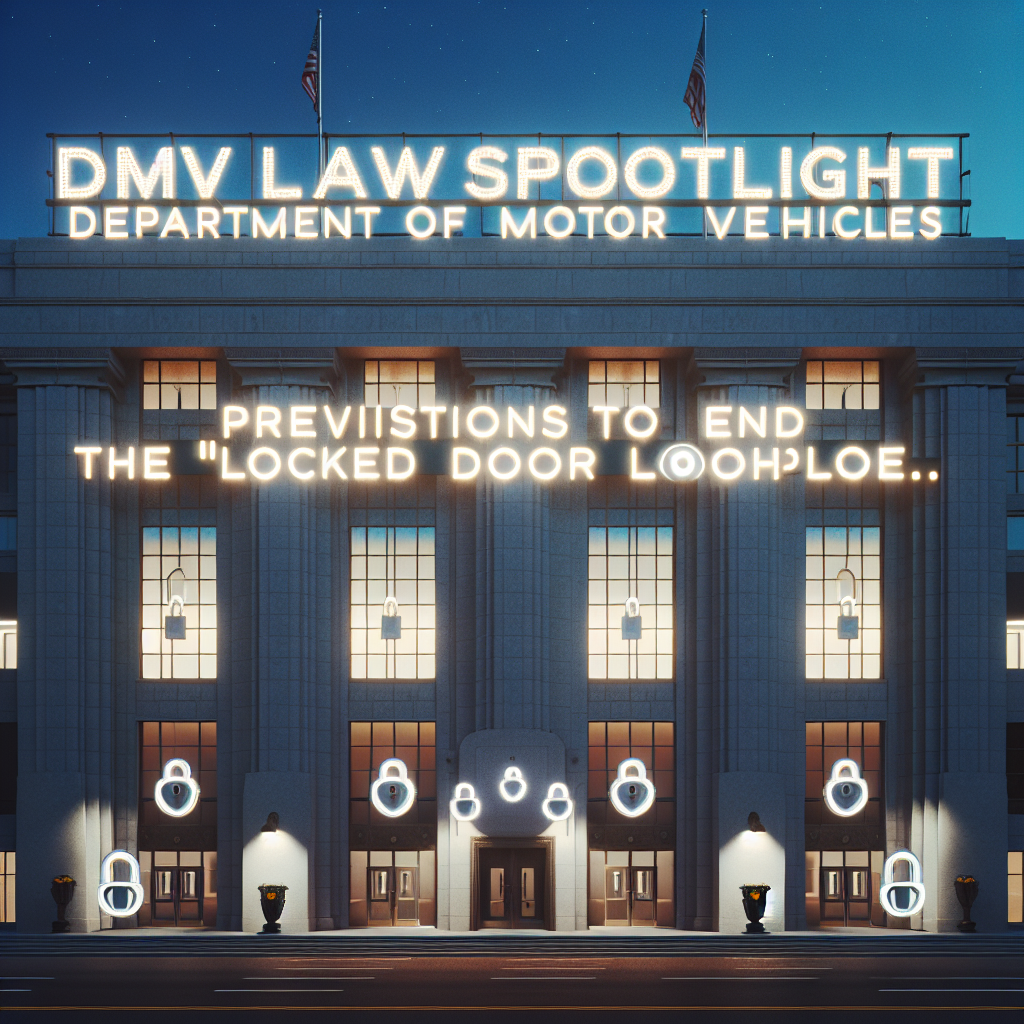 Image for DMV Law Spotlight: Provisions to End the “Locked Door Loophole” Explained