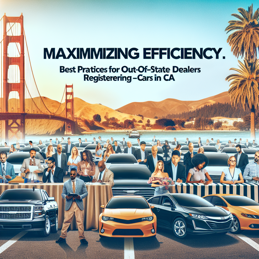 Image for Maximizing Efficiency: Best Practices for Out-of-State Dealers Registering Cars in CA