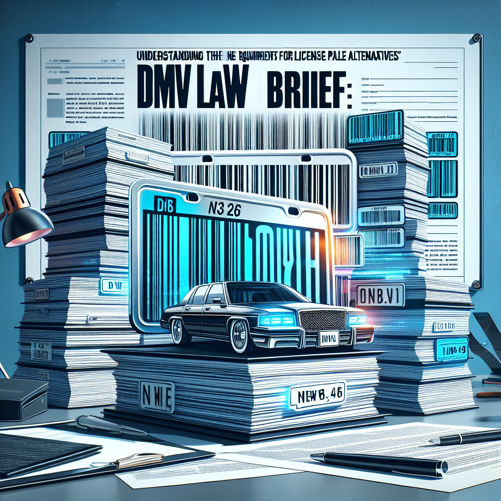 Image for DMV Law Brief: Understanding the New Requirements for License Plate Alternatives