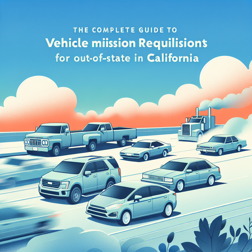 The Complete Guide to Vehicle Emission Requirements for Out‑of‑State Cars in California